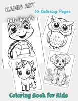 Cute Animals Vol. 2: Colorig Book for Kids with 55 Pages B0CQF226SV Book Cover