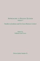 Approaches to Ancient Judaism: v. 1 (Brown Judaic Studies) 0891301305 Book Cover