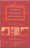 Leading, Managing, Ministering: Challenging Questions for Church and Society 1853112380 Book Cover