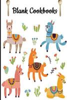 Blank Cookbooks: Blank Recipe Cookbook, Recipe Journal (Cute Llamas Design), Blank Cookbook for Men and Women,100 Pages,6x9 Inches (Volume 3) 1985212250 Book Cover