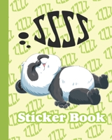 Sticker Book: Permanent Blank Sticker Collection Book for Creative Kids with Kawaii Sleeping and Dreaming Panda, Album with White 8x10 Inch Pages for Collecting Stickers, Sketching and Drawing 167744889X Book Cover