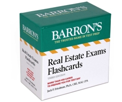 Real Estate Exams Flashcards, Third Edition: Up-to-Date Review (Barron's Test Prep) 1506298397 Book Cover