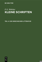 Zur Griechischen Litteratur 3112434137 Book Cover