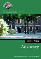Advocacy (Blackstone Bar Manual) 0199262373 Book Cover