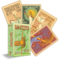 Sun-Steeped: A Golden-Hour Infused Affirmation Deck (52 Full-Color Cards and 64-Page Guidebook) 1590035801 Book Cover
