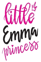 Little Emma Princess: 6x9 College Ruled Line Paper 150 Pages 1686270801 Book Cover