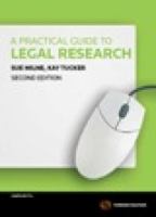 A Practical Guide to Legal Research 0455227918 Book Cover