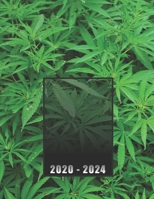 2020 - 2024: Logbook / 5 Year Planner / 60 Months Agenda (Jan - Dec), year at glance + 2 page monthly layout + notes, desktop notepad / industrial cannabis growing 1704721458 Book Cover