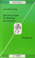 Qu'est-Ce Que La Division Du Travail?: Ferguson 2711611841 Book Cover