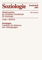 Sociologica: Leseliste Der Sektionen Und Arbeitsgruppen 3322979865 Book Cover
