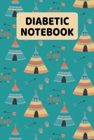 Diabetic Notebook: Daily Blood Sugar Log Book (2 Years) For Camping Lovers - Tribal Tent Theme 1699254656 Book Cover