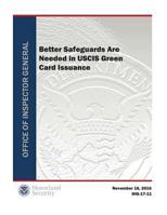 Better Safeguards Are Needed in Uscis Green Card Issuance 1542997763 Book Cover