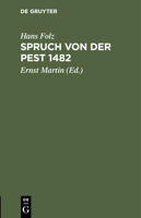 Spruch von der Pest 1482 3111094677 Book Cover