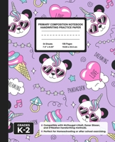 Primary Composition Notebook Handwriting Practice Paper: Panda Unicorn Blank Writing Sheets for Kindergarten to 2nd Grade Elementary Students, School Exercise Book for Kids 1712551906 Book Cover