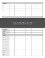 Clue Score Sheet: Classic Scoresheet Card or Scoring Game Record Level Keeper Book Helps You Solve Your Favorite Detective Mystery Games 1079625429 Book Cover