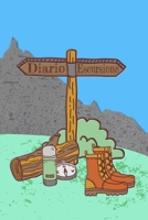 Diario Escursione: Diario per l'inserimento delle esperienze I 120 pagine a scacchi con sommario I Design: scarponcini da trekking 1087141893 Book Cover