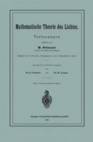 Mathematische Theorie des Lichtes: Vorlesungen 3662319659 Book Cover
