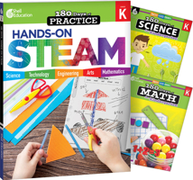 180 Days™: STEAM, Science, & Math Grade K: 3-Book Set: Practice, Assess, Diagnose B0H6X6MH9Z Book Cover