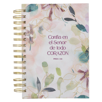Diario Espiral Multicolor Floral Confía en el Señor Prov. 3:5 B0DZKW72XX Book Cover