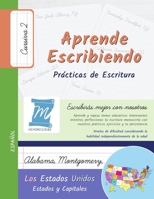 Aprende Escribiendo, Práctica de Caligrafía y Escritura Manuscrita - Estados y Capitales de los Estados Unidos - Letra Cursiva, Nivel 2: Niños y ... - Estados Y Capitales) (Spanish Edition) B0DRZ93K6L Book Cover