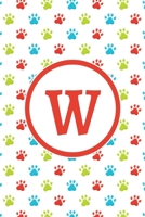 W: Monogrammed 2020 Weekly Planner For Dog Lovers - Cute Paw Print Pattern, January 2020 - December 2020 (6x9) 170208180X Book Cover