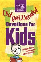 The One Year Book of Did You Know Devotions for Kids (One Year Book) 0842361847 Book Cover