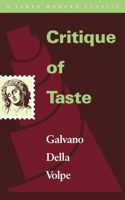 Critique of Taste 0860915654 Book Cover