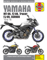 Yamaha MT-09, FZ-09, Tracer, FJ-09, XSR900 Haynes Service  Repair Manual: 2013 to 2019 1785214500 Book Cover
