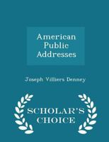 American Public Addresses 0469500743 Book Cover