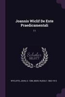 Joannis Wiclif de Ente Praedicamentali: 11 1379272106 Book Cover