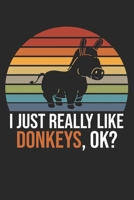 I Just Really Like Donkeys, OK?: DIN A5 Esel Notizheft kariert | 120 Seiten kariertes Esel Notizbuch für Notizen in Schule, Universität, Arbeit oder zuhause. | Eine tolles Geschenk für Ihre Liebsten. 1671281195 Book Cover