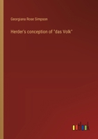 Herder's conception of "das Volk" 3368920863 Book Cover