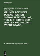 Theorie Der Aufzeichnung Und Wiedergabe 3112541316 Book Cover