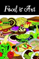 Food is Art: Sketchbook or Blank Recipe Book Draw Food or Other Works of Art Make Your Own Cookbook of Family Recipes Favorite Comfort Foods and Meals Perfect for Artists who love to Cook or Cooks who 1692573594 Book Cover
