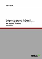 Vertrauensmanagement - Individuelle Handlungsfähigkeit und das Funktionieren betrieblicher Prozesse 3640307038 Book Cover