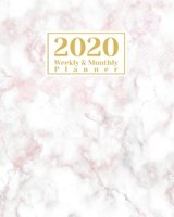 2020 Weekly And Monthly Planner: A Legendary Planner January - December 2020 with Rose Marble Cover 1673996779 Book Cover