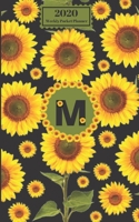 2020 Weekly Pocket Planner : Sunflowers Personalized Monogram Initial M Letter M Names Agenda Appointment Calendar Organizer and Journal for Writing 1653585323 Book Cover