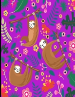 Alexis: Purple Sloth Notebook, 366 Pages College Ruled Sloth Notebook, Cute Sloth Cover Note Pad 1710953837 Book Cover