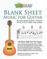 Blank Sheet Music for Guitar: Blank Manuscript Pages with Staff and Tab Lines, 100 Blank Staff and Tab Pages 146100425X Book Cover