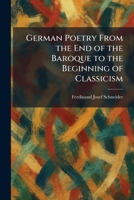 German Poetry From the End of the Baroque to the Beginning of Classicism 1025679946 Book Cover