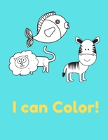 I Can Color!: high-quality black&white Alphabet coloring book for kids. Toddler ABC coloring book 1659637694 Book Cover