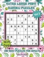 Extra Large Print Sudoku Puzzles: 100 Easy Puzzles for Adults and Seniors: Lovely Modern Pink and Green Floral Themed Sudoku Gift For Women B08FPB36V3 Book Cover