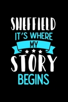 Sheffield It's Where My Story Begins: Sheffield Graph Paper Notebook with 120 pages 6x9 perfect as math book, sketchbook, workbook and diary 1650327501 Book Cover
