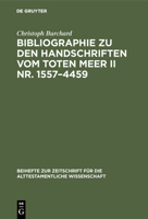 Bibliographie zu den Handschriften vom Toten Meer (Beihefte Zur Zeitschrift Für die Alttestamentliche Wissensch) (German Edition) 3112303776 Book Cover