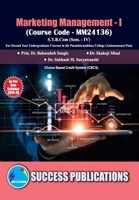 Marketing Management - I(S.Y.B.Com, S.P. College, Sem.-IV) 8196251912 Book Cover