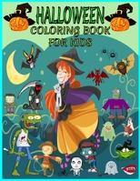 Halloween Coloring Book for Kids: Halloween designs including witches, ghosts, pumpkins, haunted houses and more! (Children's Halloween Books) B08HPY48ZD Book Cover