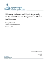 Diversity, Inclusion, and Equal Opportunity in the Armed Services: Background and Issues for Congress: R44321 1539688399 Book Cover