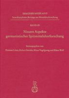 Neuere Aspekte Germanistischer Spatmittelalterforschung 3895008966 Book Cover