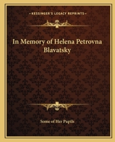 In Memory of Helena Petrovna Blavatsky 1162561610 Book Cover