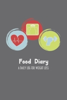 Food Diary A Daily Log for Weight Loss: Heart Health Themed 30 Day Detailed Tracker for Carbohydrates, Protein & Sugar Intake 1698591209 Book Cover
